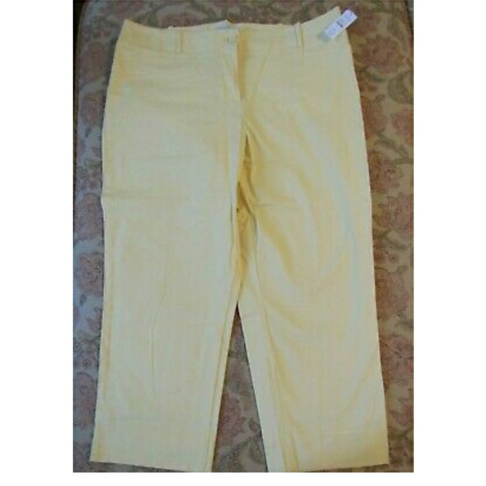 Talbots Yellow Ankle Pants 16P NWT